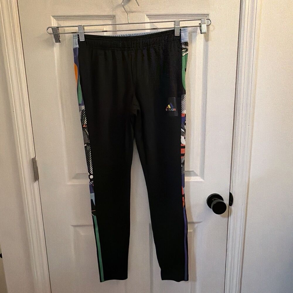 Adidas x Kris Andrew Small Pride Tiro Track Pants Black Multicolor Size SMALL